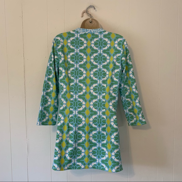 J. McLaughlin Abstract Design 3/4 sleeve tunic dress top size S - Picture 4 of 6